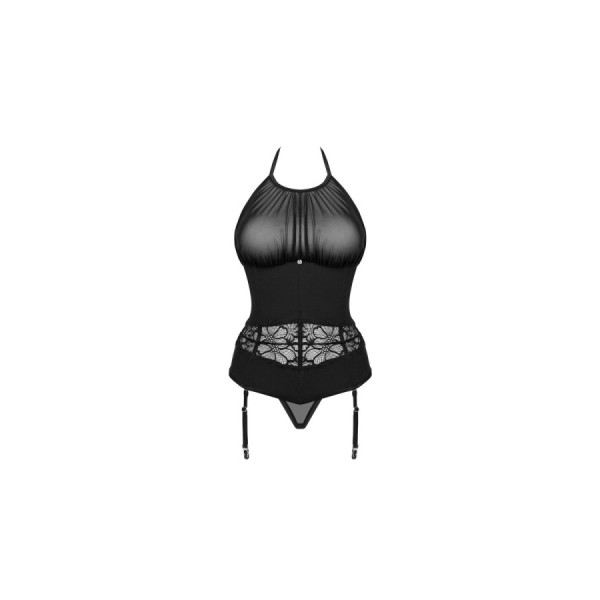 Serafia guêpière et string - Noir